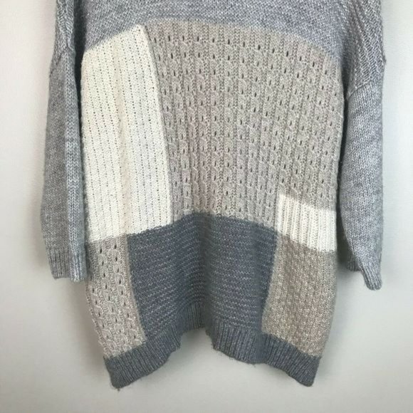 EUC LOFT Patchwork Dolman Sleeve Oversized Sweater - Picture 6 of 10